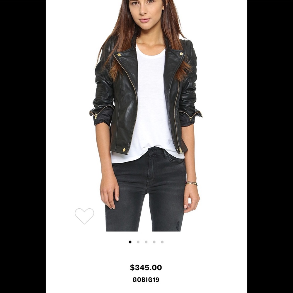 Beach Riot Adios Leather Jacket small